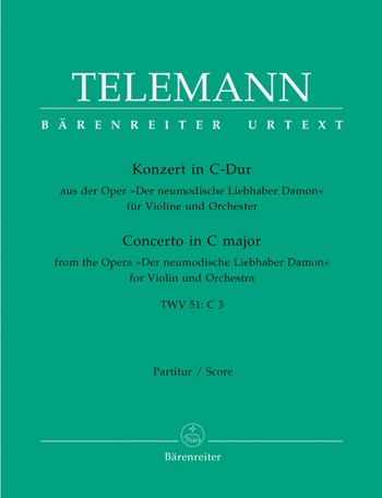 KONZERT C-DUR TWV51:C3 FUER VIOLINE UND ORCHESTER PARTITUR