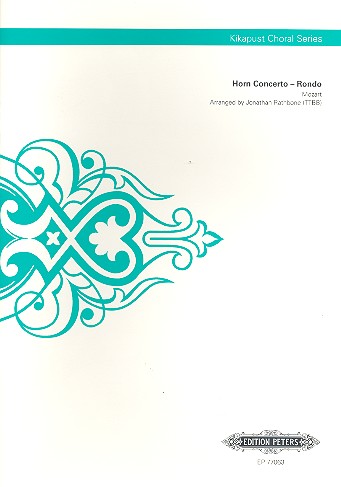 Rondo of Horn concerto KV495 for male chorus (TTBB) a cappella, Score