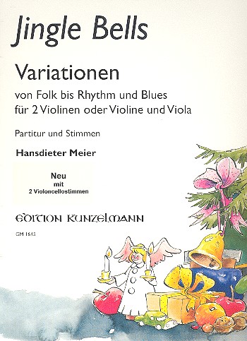 Jingle Bells Variationen von Folk bis Rhythm und Blues fr 2 Violinen (Violine und Viola) Partitur und Stimmen