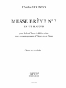 Messe breve ut majeur no.7 pour soli et choeur mixtes et orgue ou piano partition choeur