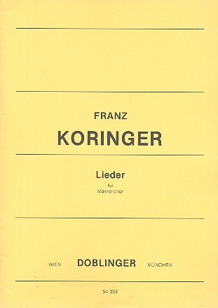 Lieder fr Mnnerchor a cappella