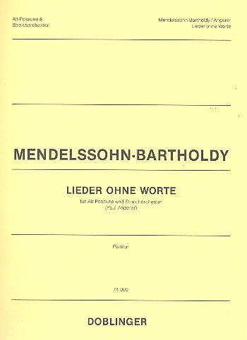 Lieder ohne Worte fr Altposaune und Streichorchester Partitur