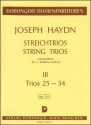 Trios Band 3 Nr.25-34 fr 2 Violinen und Violoncello,  Studienpartitur Landon, H. C. Robbins, Ed