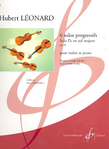 Solo progressif D sol majeur op.62 pour violon et piano Comentale, G., arr.