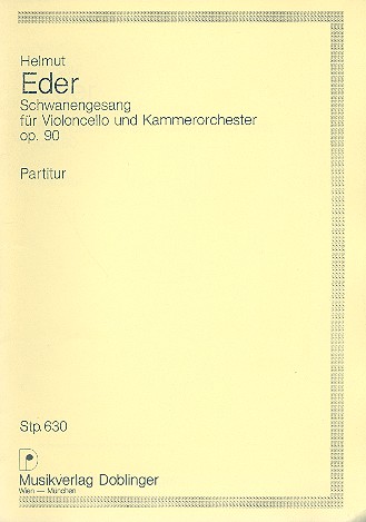 Schwanengesang op.90 für Violoncello und Kammerorchester Studienpartitur