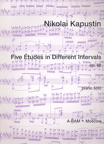 5 etudes in different intervals op.68 for piano solo