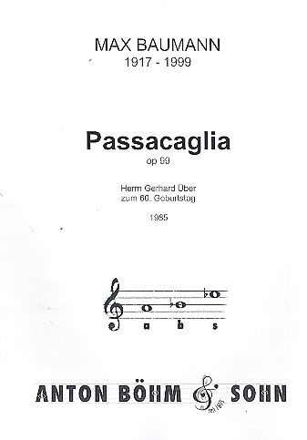 Passacaglia op.99 fr Orgel