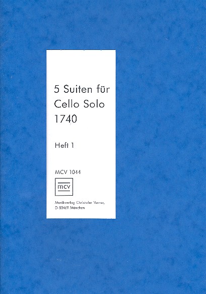 5 Suiten von 1740 Band 1 (Nr.1-3) fr Violoncello