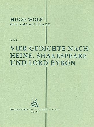 4 Gedichte nach Heine, Shakespeare und Lord Byron fr Gesang und Klavier (dt/en/it) Janzik, Hans, Ed