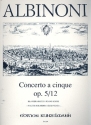 Concerto  cinque C-Dur op.5,12 fr Violine und Streichorchester fr Violine und Klavier