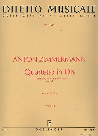 Quartetto in Dis (=Es-Dur) op.3,1 fr Streichquartett Partitur