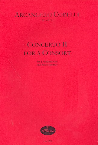 Concerto no.2 for a consort fr 2 Altblockflten und B.c. Partitur und Stimmen