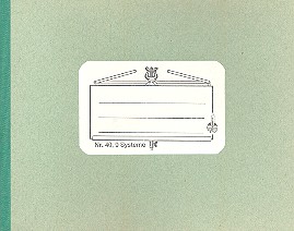 Notenheft Marsch-Format quer 9 Systeme 40 Seiten 17x13,5 cm fadengeheftet