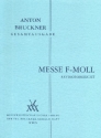 Messe f-Moll fr Sopran, Ba, Chor und Orchester Revisionsbericht