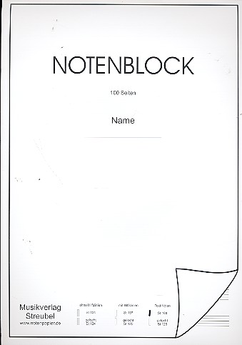 Notenblock 14 Systeme mit Lineatur fr Texteintrge Din A4, 100 Seiten, 50 Bltter 50 Bltter