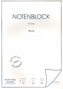 Notenblock 12 Systeme ohne Hilfslinien Din A4, 100 Seiten, 50 Bltter, Recyclingpapier