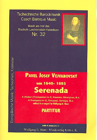 Serenade fr 4 Naturtrompeten in C, Pauken, Streicher und Bc Partitur und Stimmen