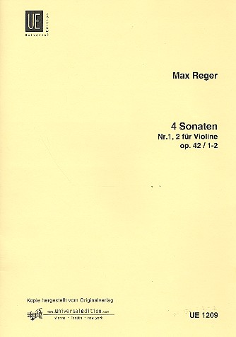 4 Sonaten op.42 fr Violine solo Verlagskopie