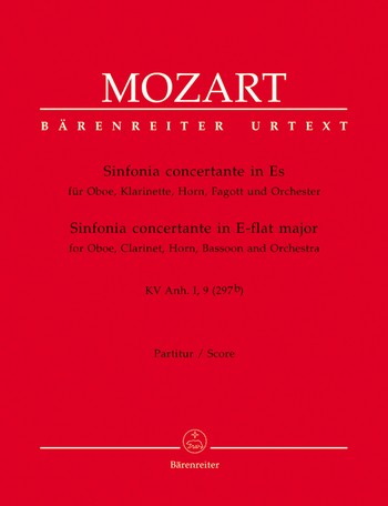 Sinfonia concertante Es-Dur KV Anh.I,9 fr Oboe, Klarinette, Horn, Fagott und Orchester Partitur