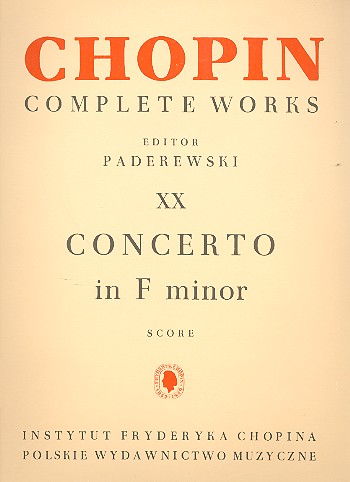 Konzert f-Moll op.21 fr Klavier und Orchester Partitur