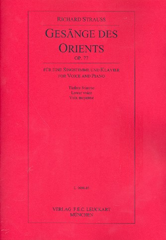 Gesnge des Orientes  op.77 fr tiefere Stimme und Klavier