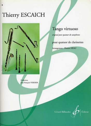 Tango virtuoso pour quatuor de clarinettes, partition+parties