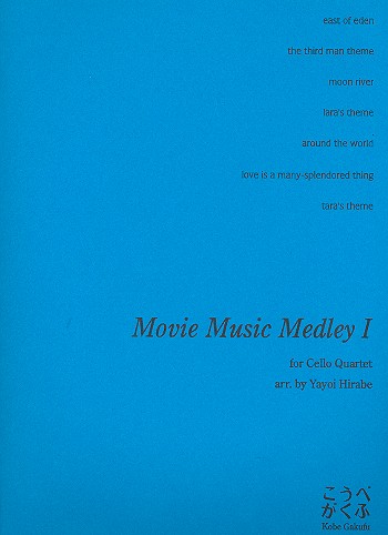 Movie Music Medley vol.1 for cello quartet score+parts