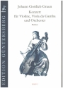 Konzert GraunWV A:XIII:3 fr Violine, Viola da gamba und Orchester Partitur