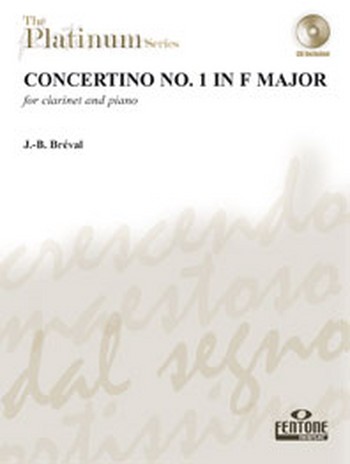 Concertino f major no.1 (+CD) for clarinet and piano The Platinum Series