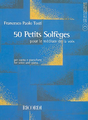 50 petits solfges (+2CD's) pour le mdium de la voix fr Singstimme und Klavier