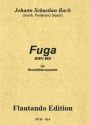 Fuge Nr.20 aus dem Wohltemperierten Klavier 1 BWV865    fr 4 Blockflten (SATB) Partitur und Stimmen