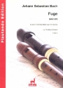 Fuge Nr.9 aus dem Wohltemperierten Klavier 2 BWV878 fr 4 Blockflten (SATB) Partitur und Stimmen