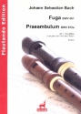 Prambulum BWV872a fr 5 Blockflten Partitur und Stimmen
