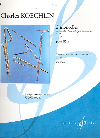 2 monodies op.213 pour flute extraites de 12 monodies pour instruments  vents