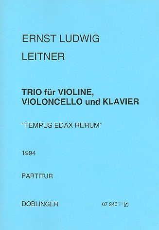 Tempus edax rerum fr Klaviertrio Partitur