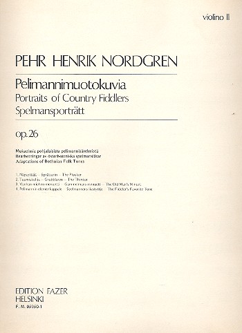 Portraits of Country Fiddlers op.26 for strings, violin 2 Spelmansportrtt