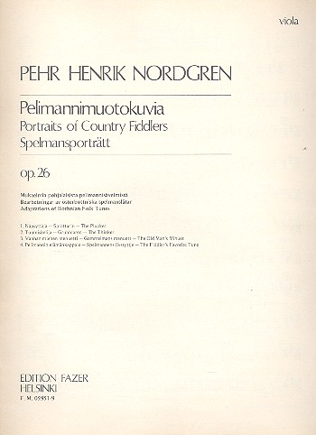 Portraits of Country Fiddlers op.26 for strings, viola Spelmansportrtt