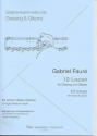 10 Lieder fr Gesang (hoch/mittel) und Gitarre Partitur (frz/dt/en)
