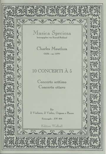 10 Concerti  5 Band 4 (Nr.7-8): fr 2 Violinen, 2 Violen und Bc Partitur und Stimmen