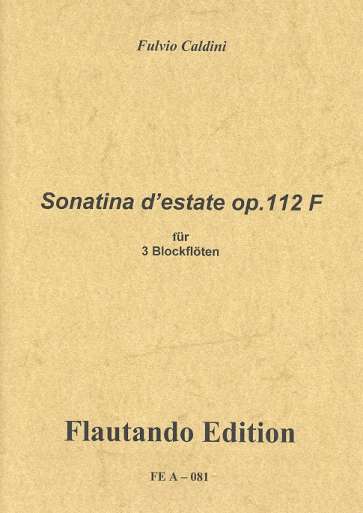 Sonatina d'estate op.112f fr 3 Blockflten (SSB) Partitur und Stimmen