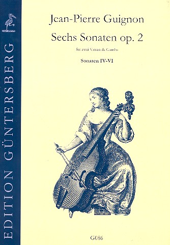 6 Sonaten op.2 (Nr.4-6) für 2 Violen da gamba 2 Spielpartituren