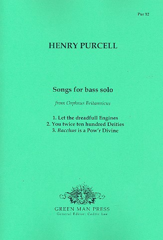 Songs for bass solo from Orpheus Britannicus for bass and bc