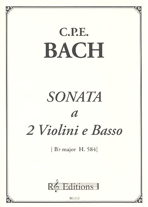 Sonata Bb major H.584 a 2 violini e basso,  parti