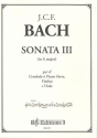 Sonata  in A major no.3 per il cembalo (piano forte), violino e viola,  parti