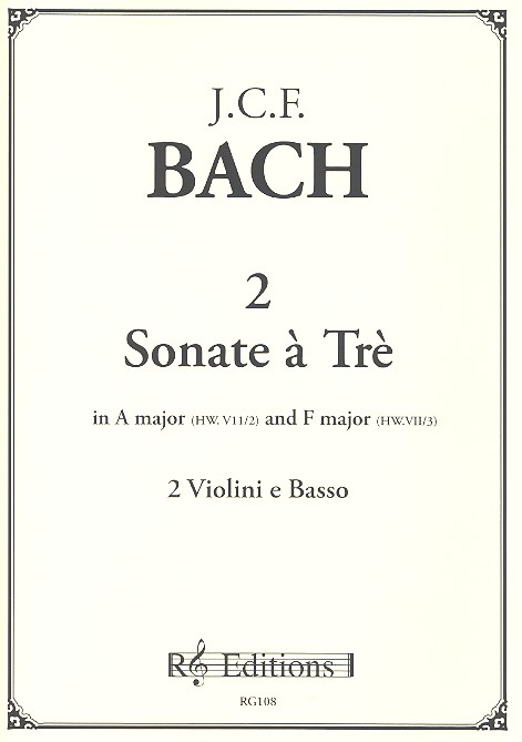 2 Sonate  a tre per 2 violini e basso,  parti