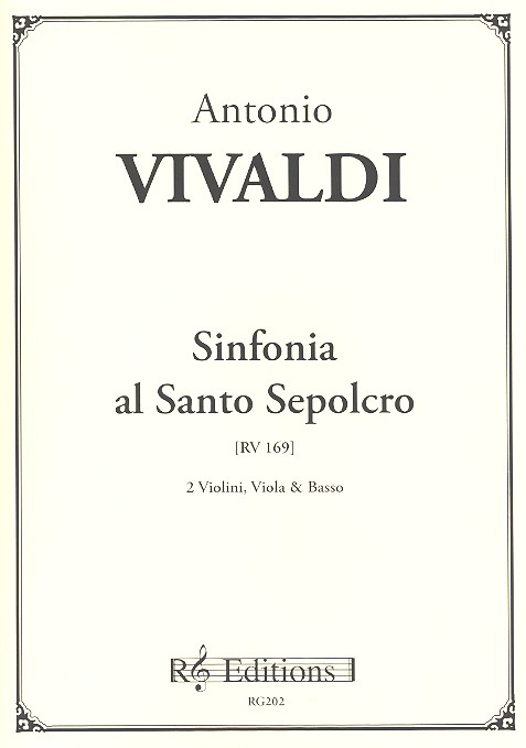 Sinfonia al Santo Sepolcro RV169 a 2 violini, viola e basso,  parti