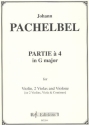 Partie a 4 in G major for 2 violins, 2 violas and violone (or other continuo) score and parts
