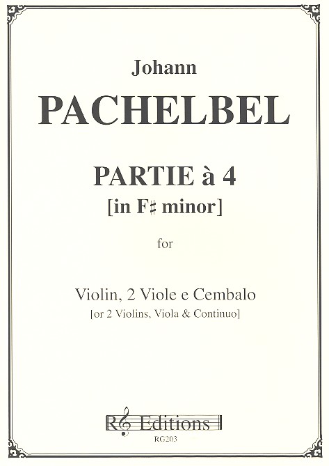 Partie a 4 in in Fis major for violin, 2 violas and cembalo parts