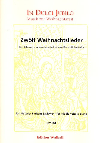 12 Weihnachtslieder fr mittlere/tiefe Stimme und Klavier