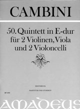 Quintett E-Dur Nr.50 fr 2 Violinen, Viola und 2 Violoncelli Partitur und Stimmen